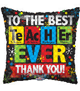 18" Best Teacher Ever Helium Foil Balloon (5 Pack) 88168-18