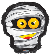 18" Halloween Mummy Head Helium Foil Balloon (5 PACK) #88173