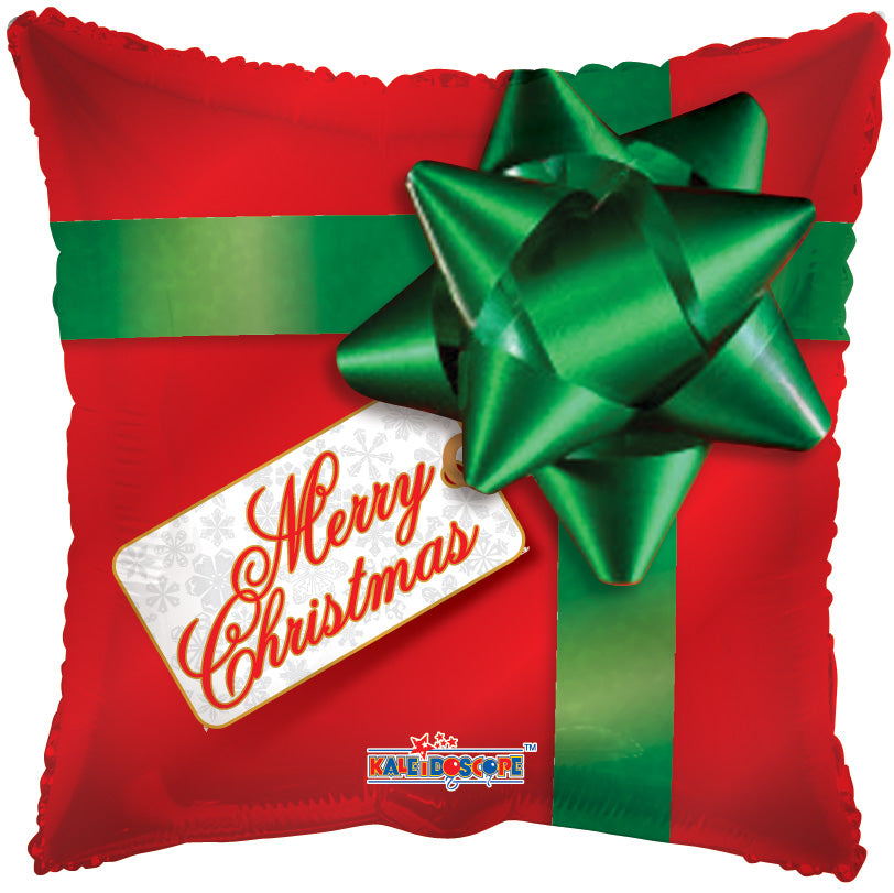 18" Christmas Gift Shape Helium Foil Balloon (5 PACK) #89084.