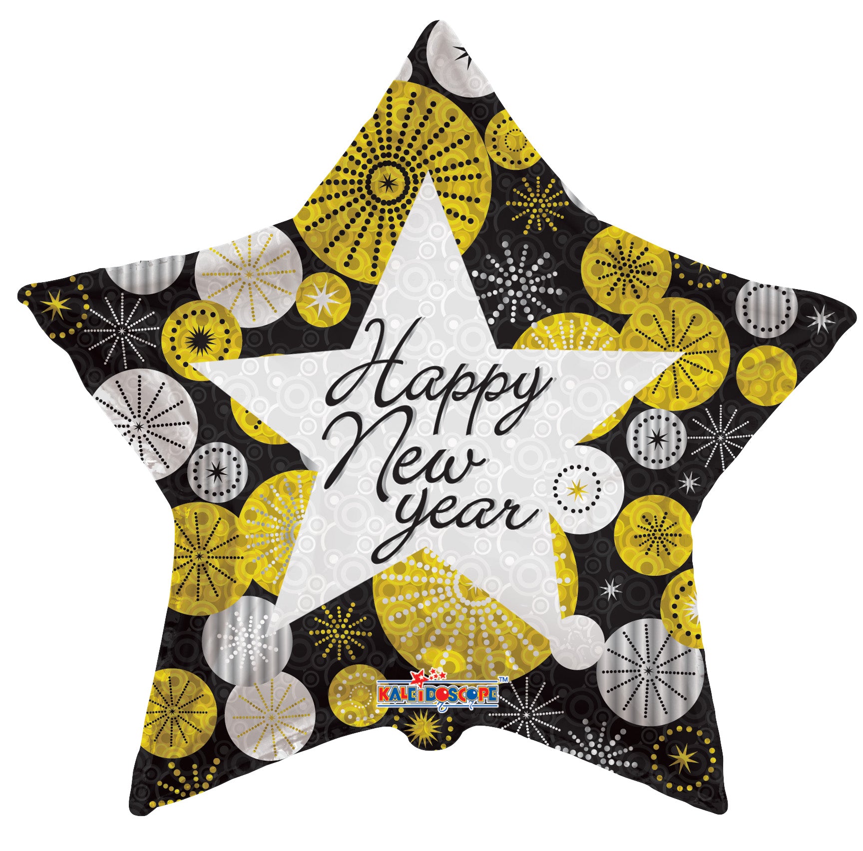 18" Happy New Year Star Shape Helium Foil Balloon (5pack) #89092