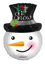 18" Let it Snowman Helium Foil Balloon (5 PACK) #89118