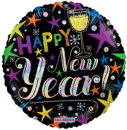 18" New Year Champagne Glass Balloon 5 PACK #89126