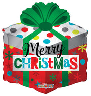 18" Christmas Gift Shape Helium Foil Balloon (5 PACK) #89127