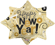 28" Jumbo Happy New Year Marque Shape Helium Foil Balloon 1PK #89133
