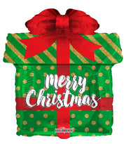 18" Merry Christmas Christmas Gift Box Helium Foil Balloon (5 PACK) #89150