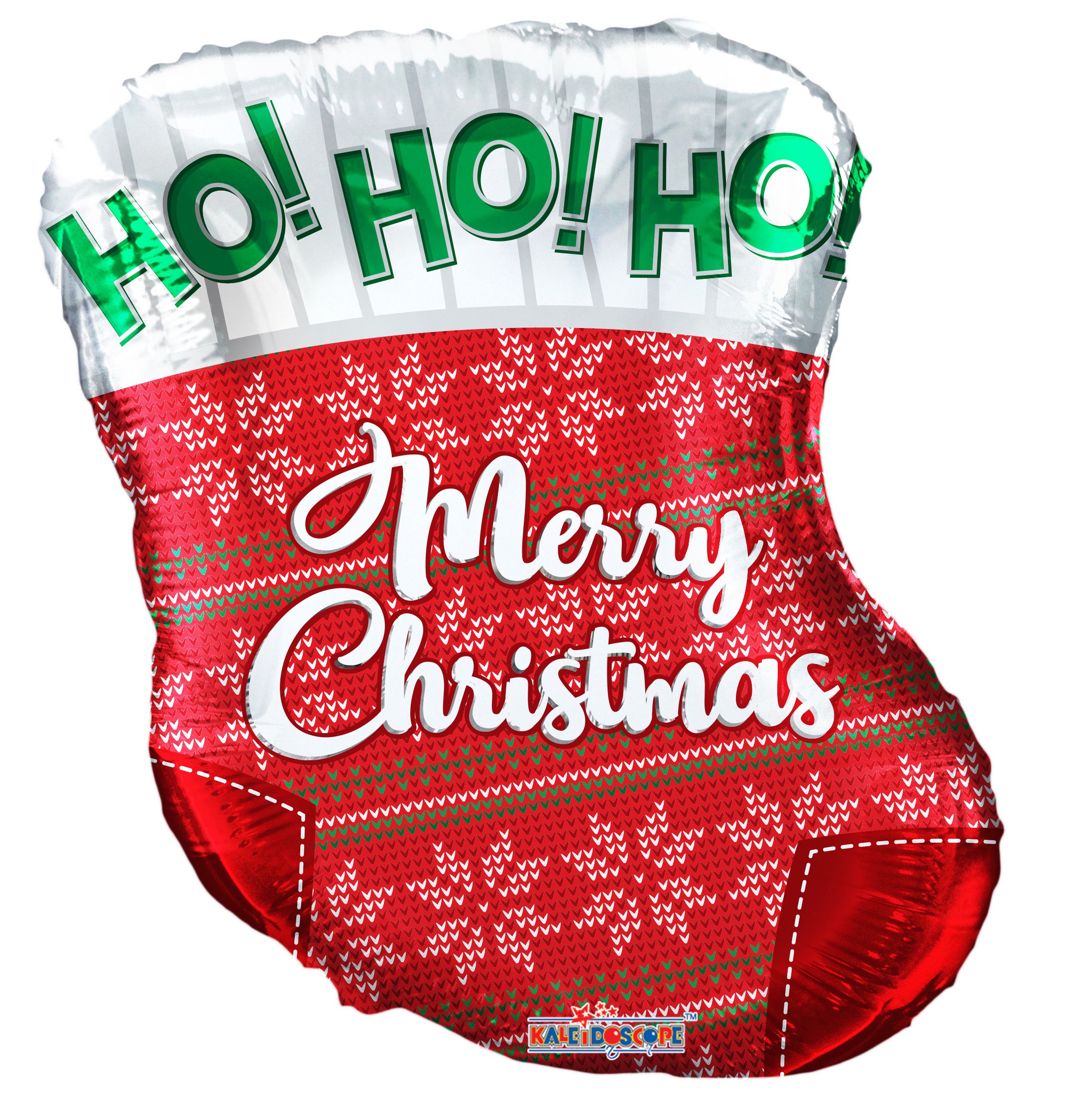 18" Merry Christmas Stocking Shape Helium Foil Balloon (5 PACK) #89152