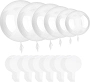 60-Piece Clear Bobo Balloon Set in 6 Sizes for Stuffing - Ideal for Baby Showers, Weddings, Birthdays, and Christmas Party Decorations (8/11/18/20/24/36 Inches)