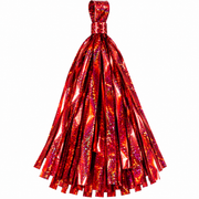 12" Balloon Tassel Red Holographic 12 Pack #LGTASRH