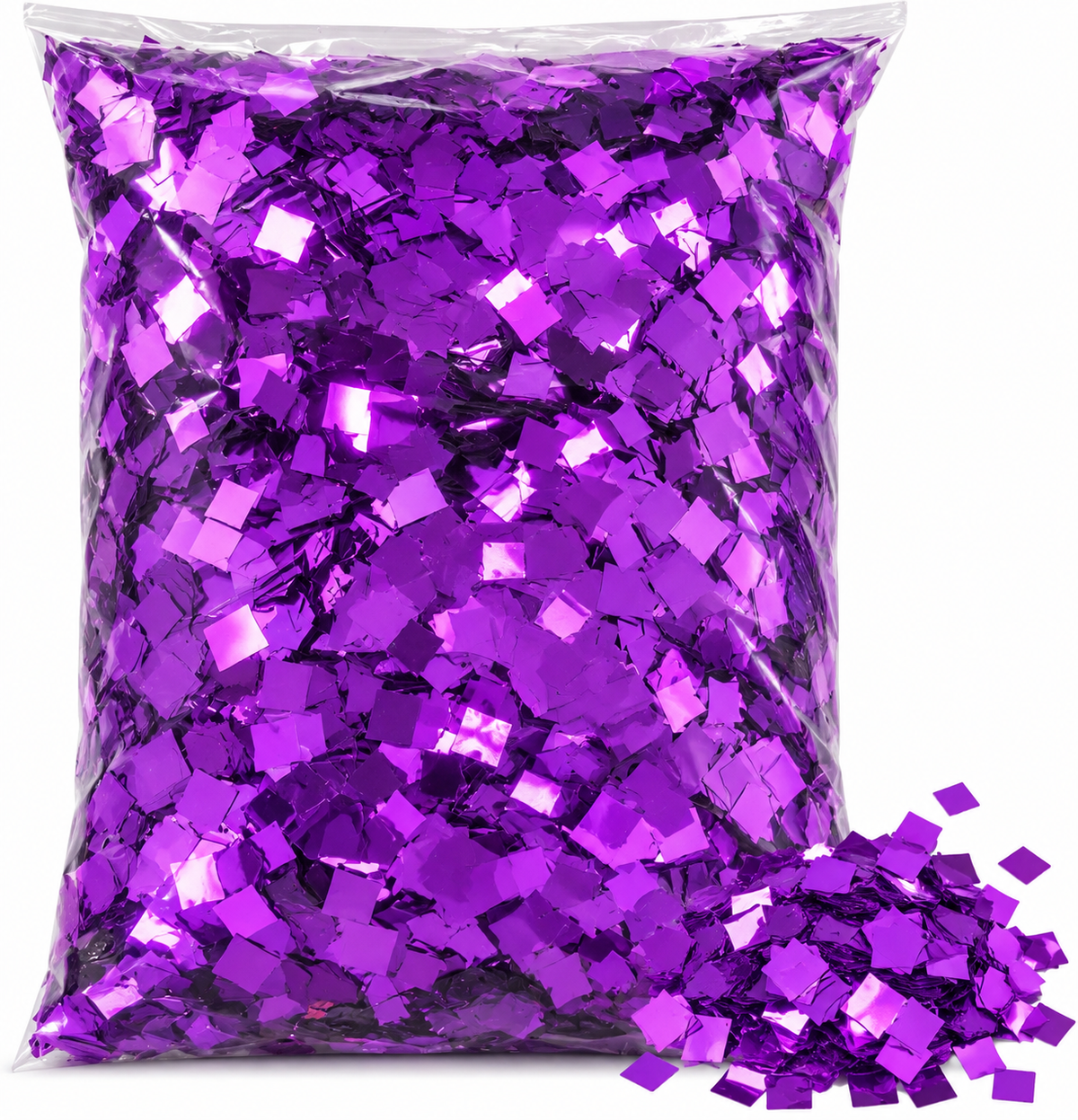 Purple Metallic Glitter Confetti 1LB Bag