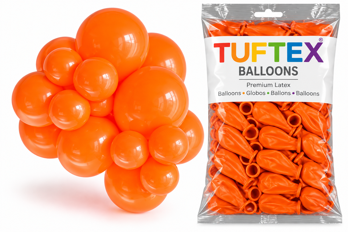 11" TUFTEX Orange Balloons 100ct Bag #10005