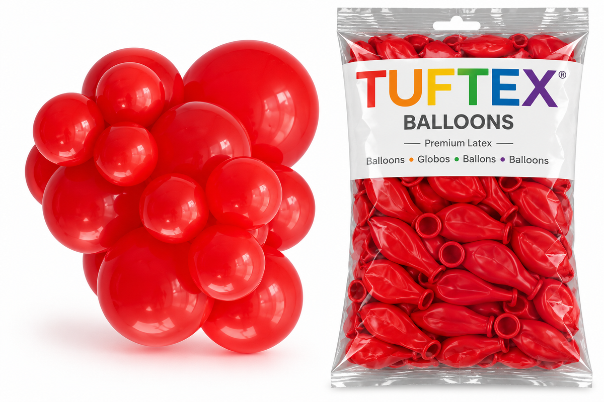 11" TUFTEX Red Balloons 100ct Bag #10007