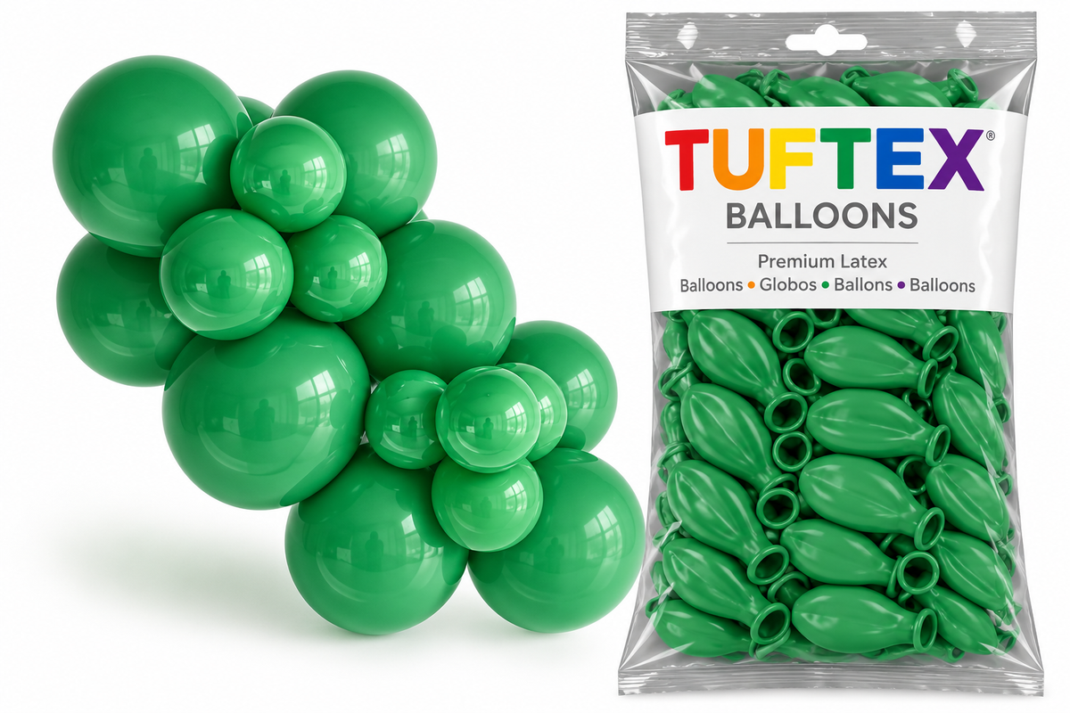 11" TUFTEX Green Balloons 100ct Bag #10004