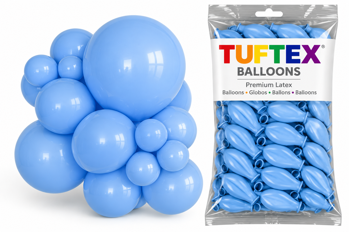 11" TUFTEX Baby Blue Balloons 100ct Bag #10021