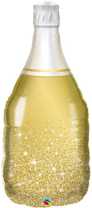 39" Jumbo Golden Bubbly Champagne Bottle Foil Balloon (1 Pack) #98219