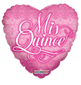 18" Miss Quinceanera Balloons Heart (5 Pack)#19492 image 0