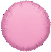 9" Mini Pink Circle Foil Balloons Air Fill Only 5 Pack #34051