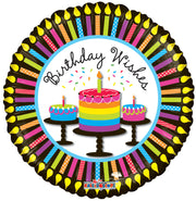 9" Mini Happy Birthday Cupcake Air Fill Balloons (5-PACK)