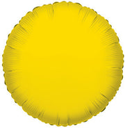 9" Mini Yellow Circle Foil Balloon Air Fill Only (5 Pack)  #34049
