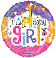9" Mini New Girl Air Fill Gellibean Stick Balloon (5 Pack) #19727