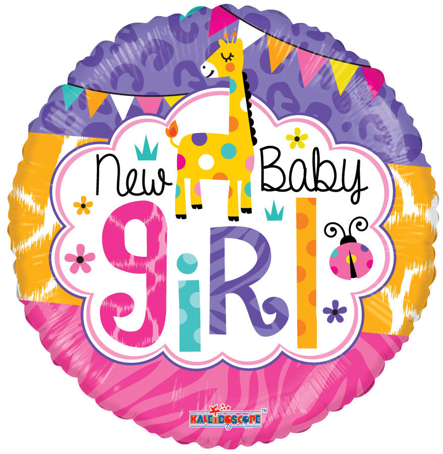9" Mini New Girl Air Fill Gellibean Stick Balloon (5 Pack) #19727