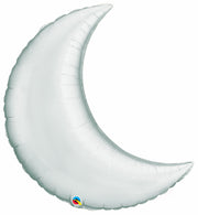 9" Silver Crescent Moon Foil Balloons AIR FILL ONLY (5 PACK) #42123