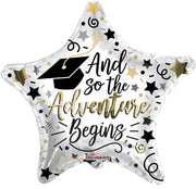 18" "The Adventure Begins" Grad Graduation Balloons Helium Foil Balloons (5 Pack)#85357