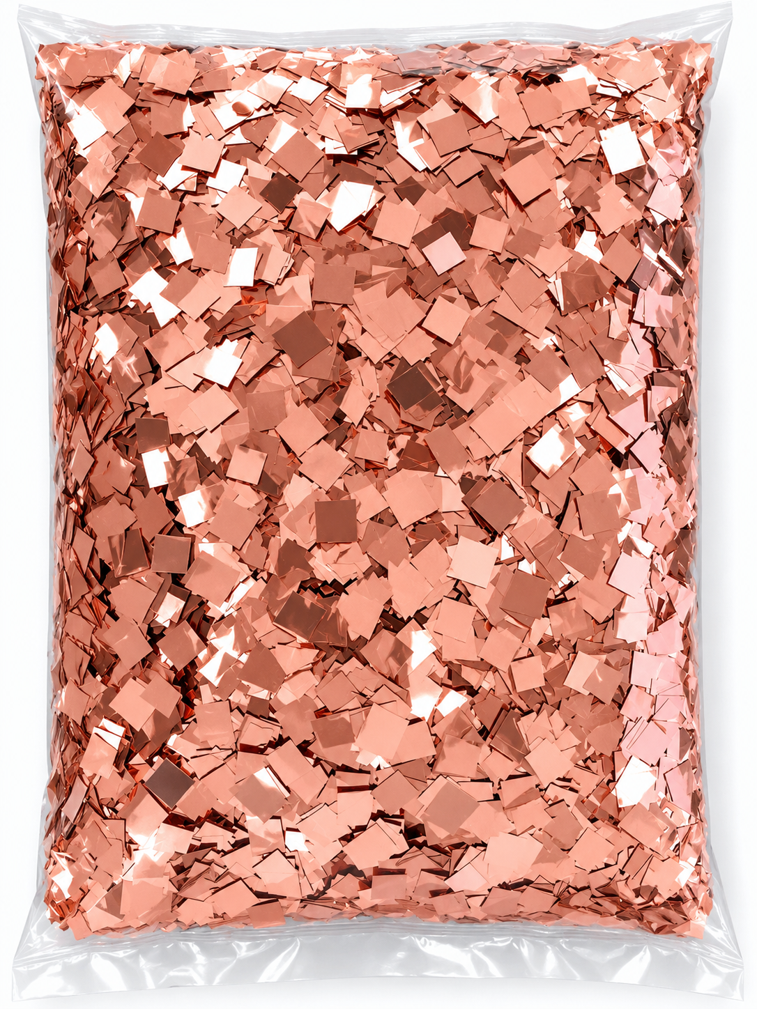 Confetti ROSE GOLD Metallic Glitter .25" Confetti 1LB Bag #15835