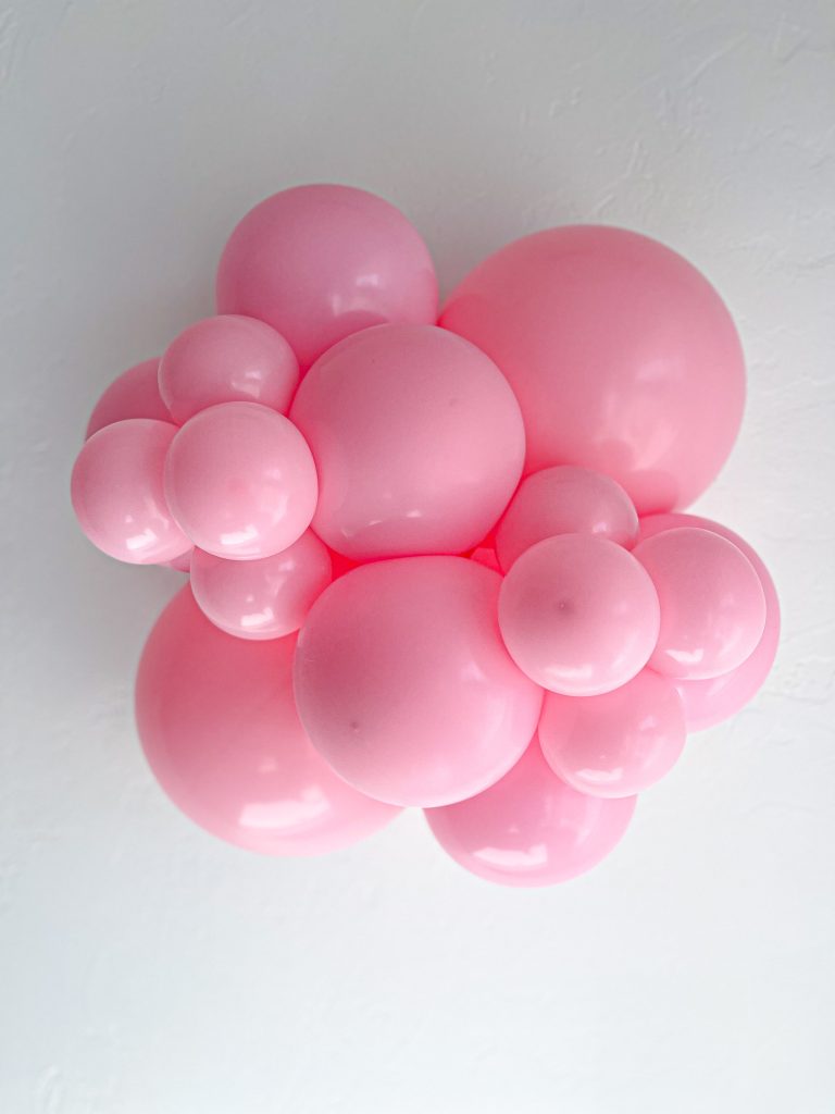 TUFTEX Baby Pink balloons – inflated color cluster
