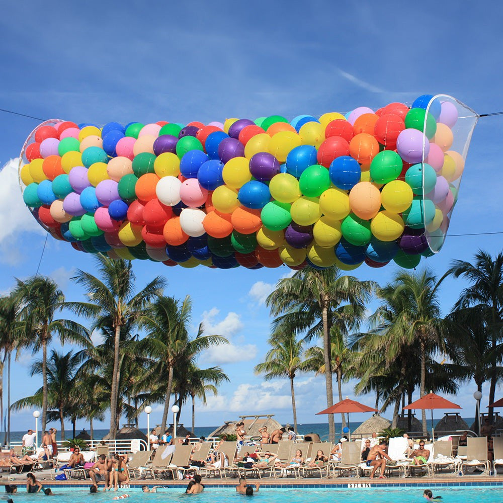 Boss 125 Low Ceiling Pro Balloon Drop Kit 14' X 2' 100- Balloons Inclu ...