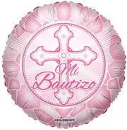 18" Spanish Girl "Mi Bautizo" Balloon Helium Foil Balloons (5 PACK) #34529