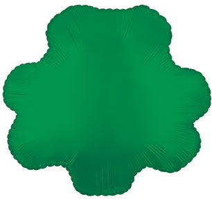 18" Plain Green Shamrock Shape Helium Foil Balloon (5 Pack) #413023