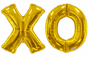 34" Large XO Gold Helium Foil Balloon Set #XO-GOLD