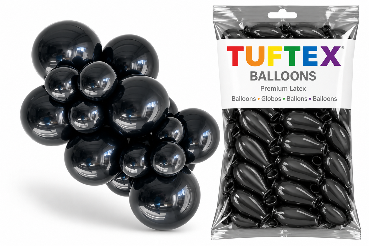 11" TUFTEX Black Balloons 100ct Bag #10078