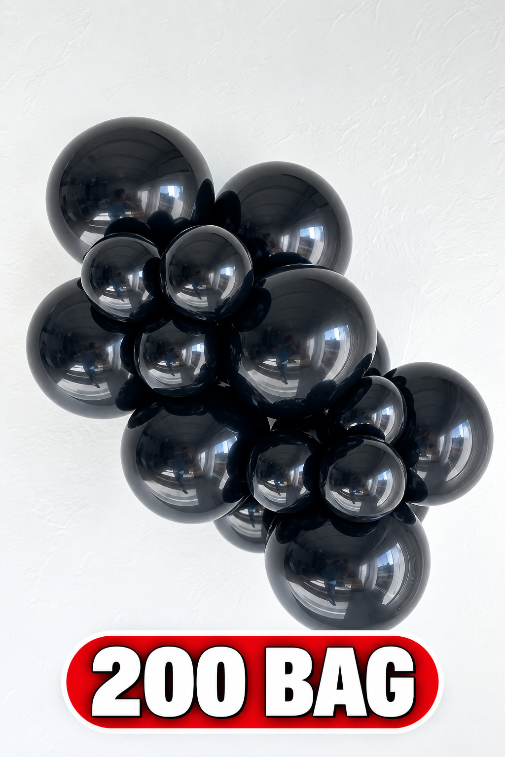11" TUFTEX Black Balloons 200CT Big Bag #20078