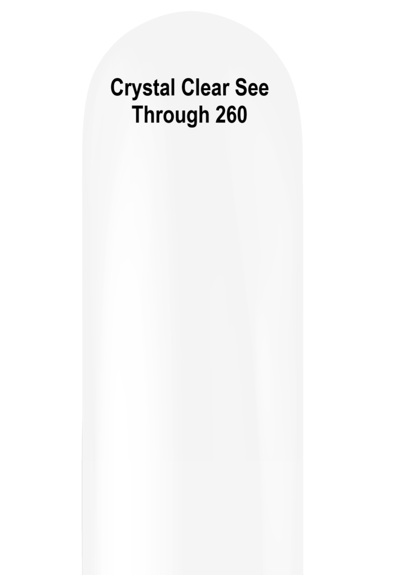 TUF TEX 260 Clear Twisting Balloons 50ct #26014