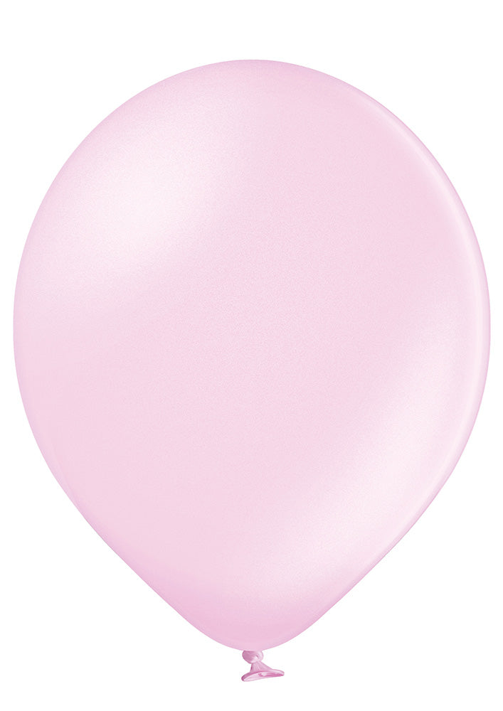 12" Metallic Pearl Baby Pink Premium Quality Balloons 100 per bag #49975