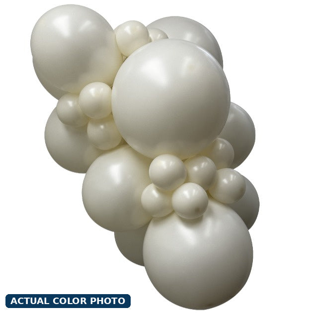 11" Sempertex Deluxe Almond White Balloons 100 Bag #53662