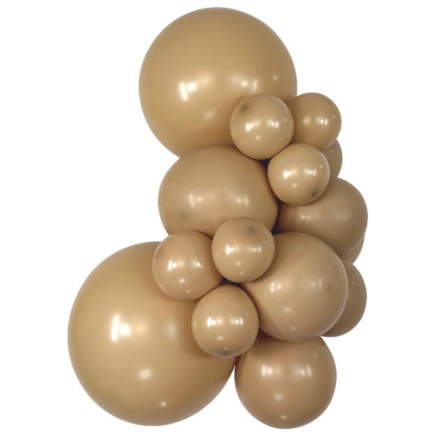 Sempertex Deluxe Latte balloons – inflated color cluster