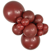 Sempertex Deluxe Merlot balloons – inflated color cluster