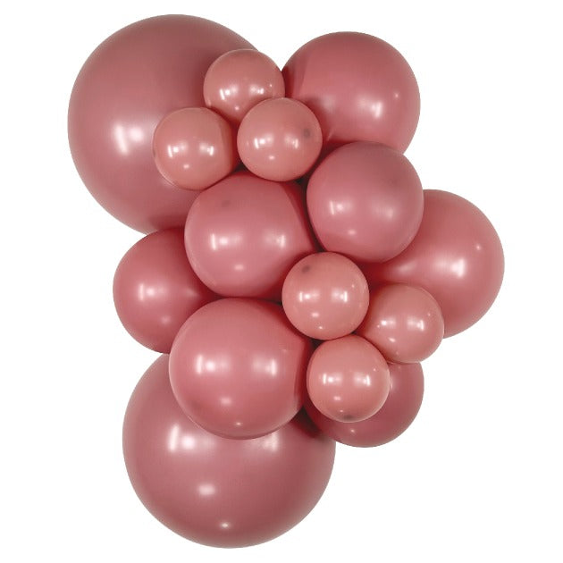 Sempertex DeluxeRosewood balloons – inflated color cluster