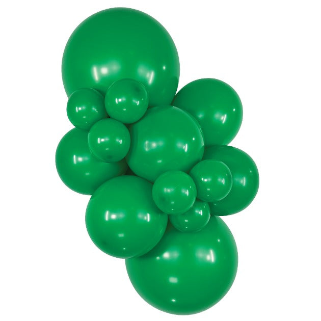 Sempertex DeluxeShamrockGreen balloons – inflated color cluster