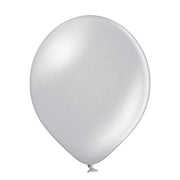 12" Metallic Silver Premium Quality Latex Balloons 100 per bag #18001