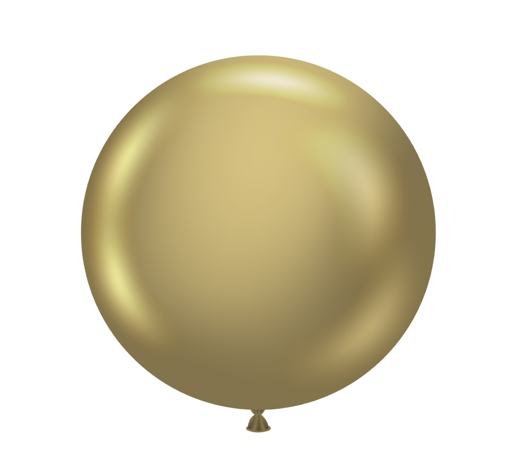 17" TUFTEX Effects Golden Chrome Latex Balloons 25ct #17271