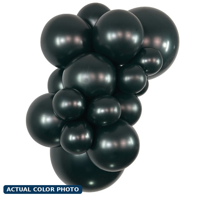 18" Sempertex Metallic Black Balloons 25Bag #55090