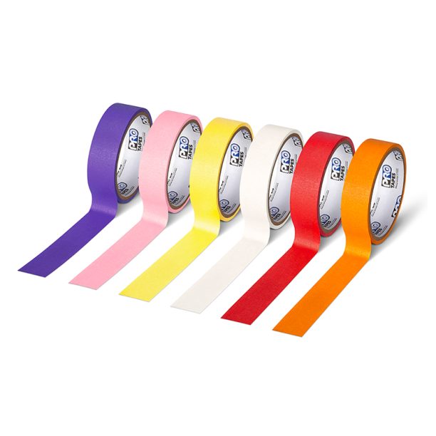 Pro® 46 Colored Masking Tape Stacks Crepe Paper Masking Tape in 6-color Stacks