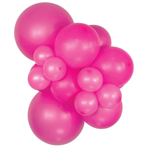 Sempertex NeonMagenta balloons – inflated color cluster