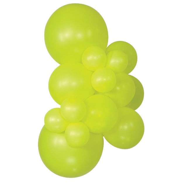 Sempertex NeonYellow balloons – inflated color cluster