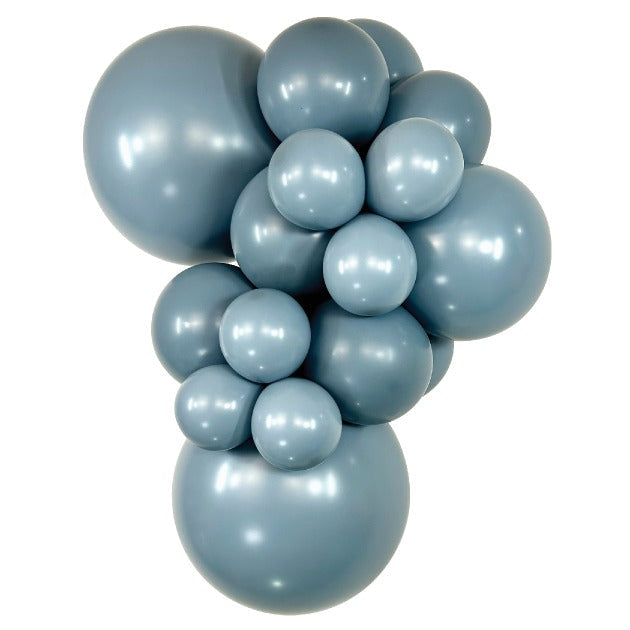Sempertex PastelDuskBlue balloons – inflated color cluster