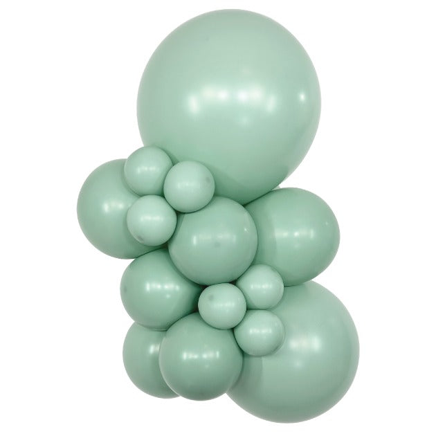 Sempertex PastelDuskGreenTea balloons – inflated color cluster