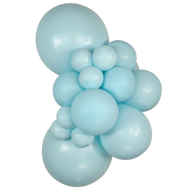 Sempertex PastelMatteBlue balloons – inflated color cluster